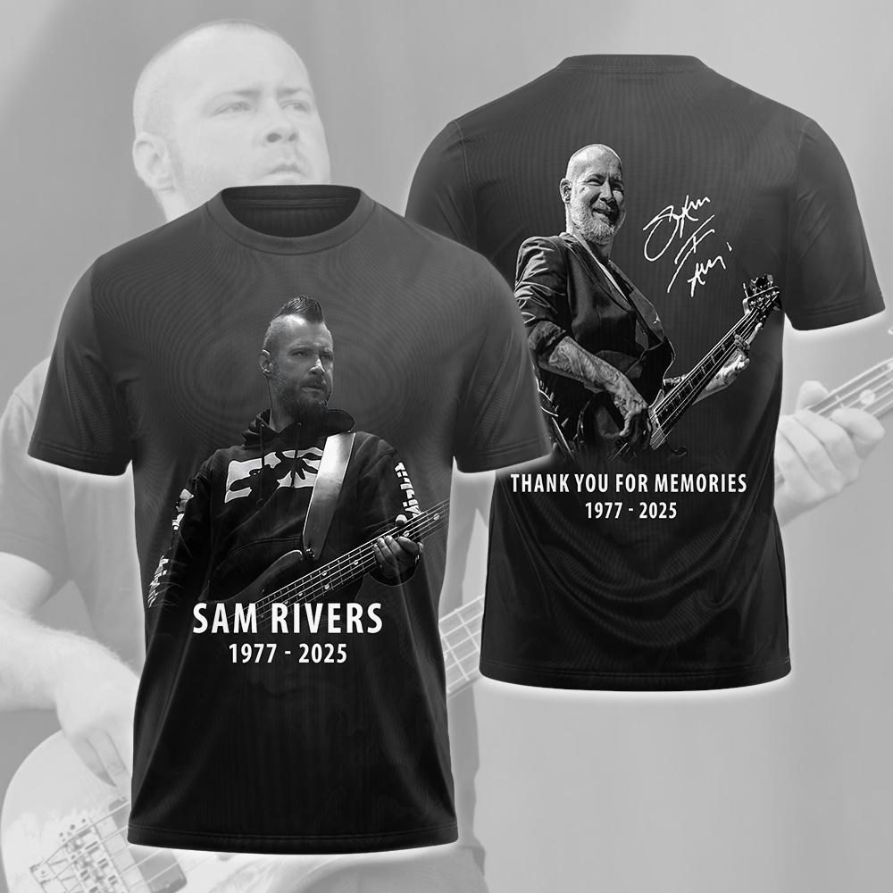 San Rivers 1977 - 2025 Thank You For The Memories T-Shirt San Rivers 1977 - 2025 Thank You For The Memories T-Shirt