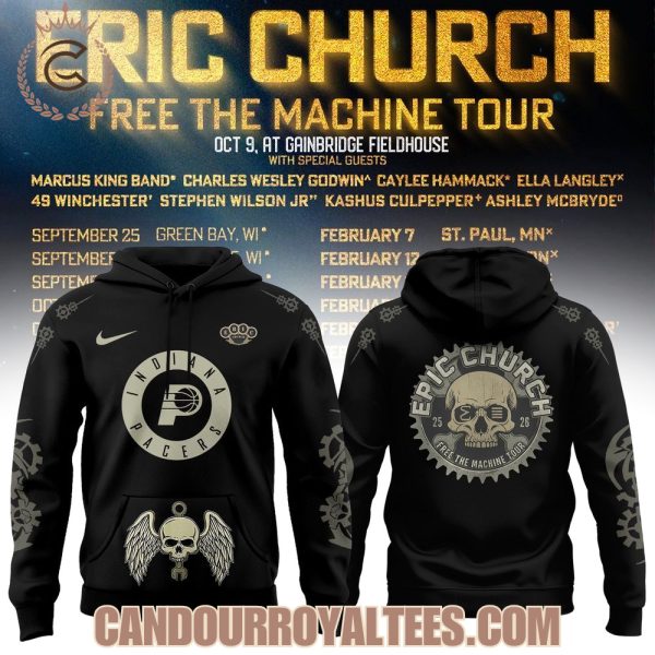 Indiana Pacers x Eric Church Free the Machine Tour Hoodie