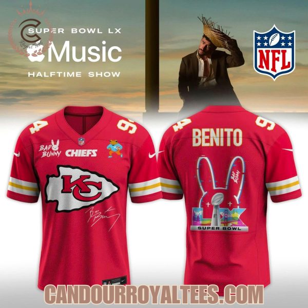 Kansas City Chiefs Bad Bunny 2026 Super Bowl LX Customized Jersey