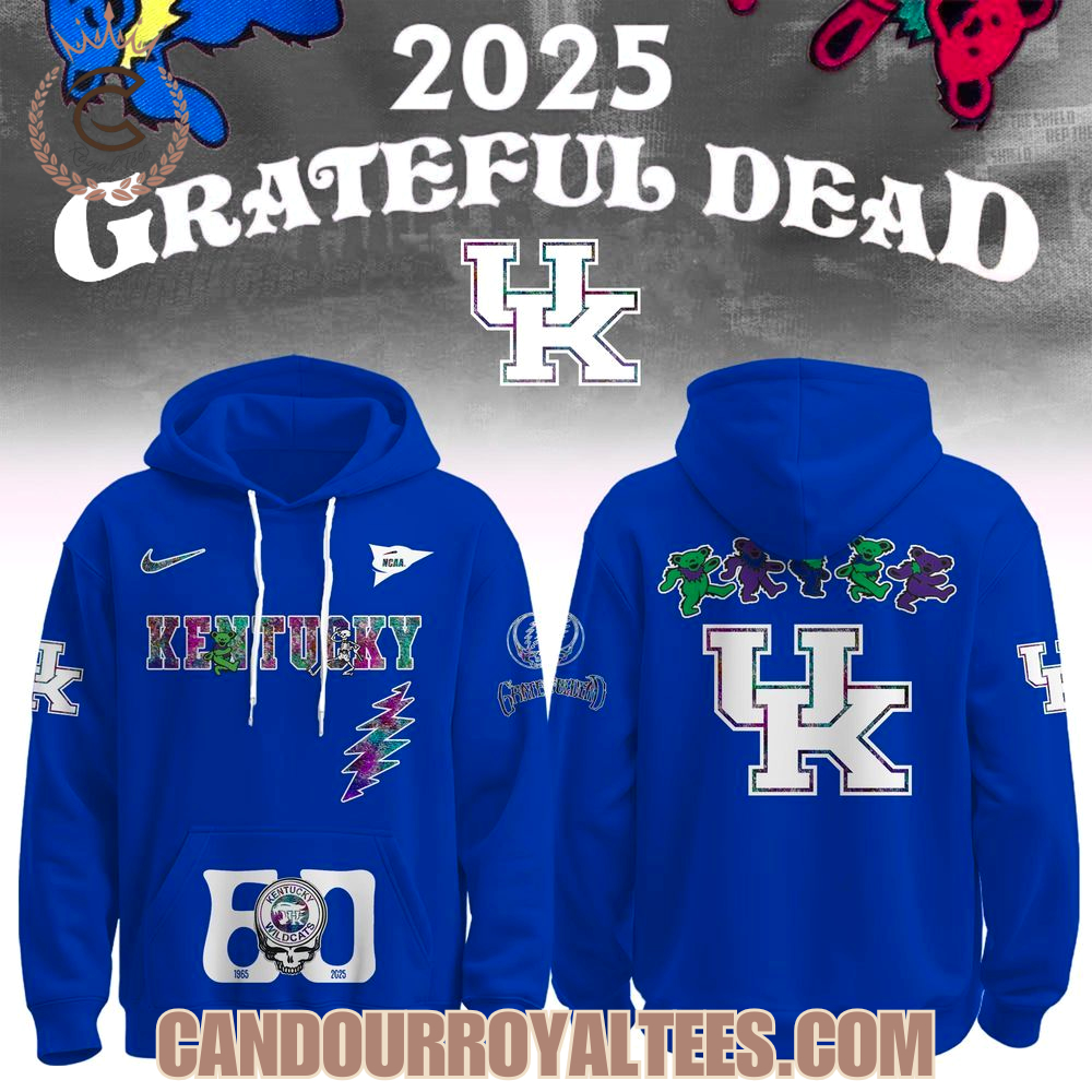 Kentucky Wildcats x Grateful Dead 60th 1965 2025 Hoodie Kentucky Wildcats x Grateful Dead 60th 1965 2025 Hoodie