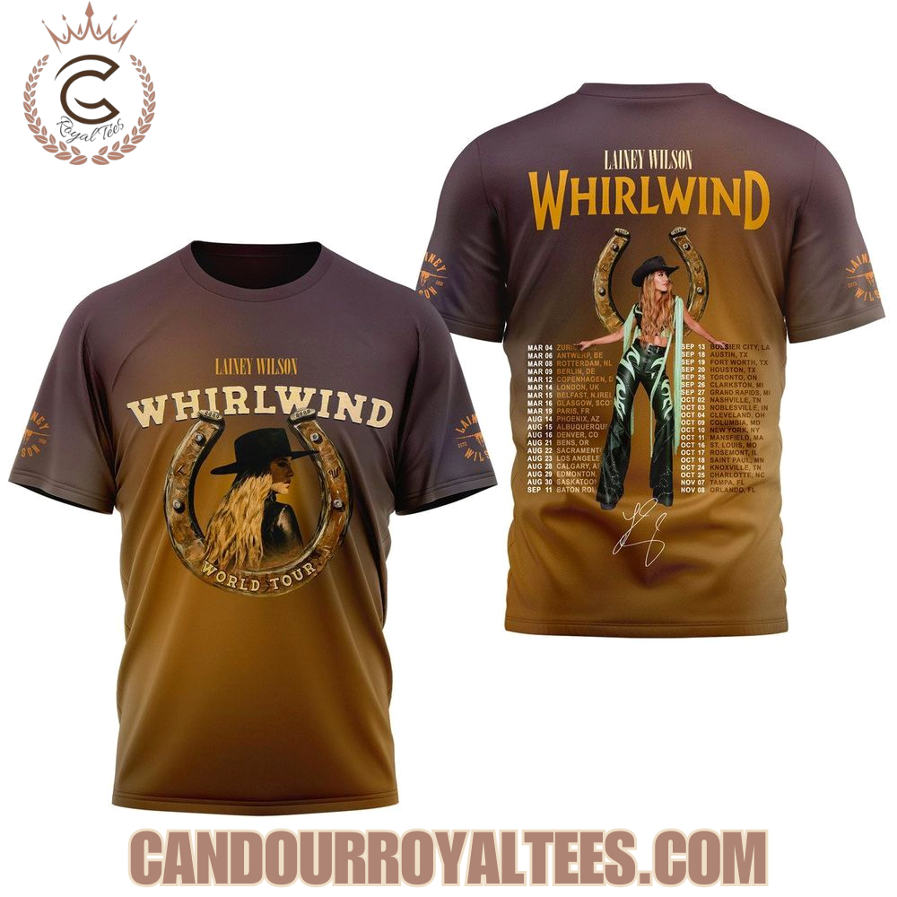 Lainey Wilson Whirlwind World Tour T-Shirt Lainey Wilson Whirlwind World Tour T-Shirt