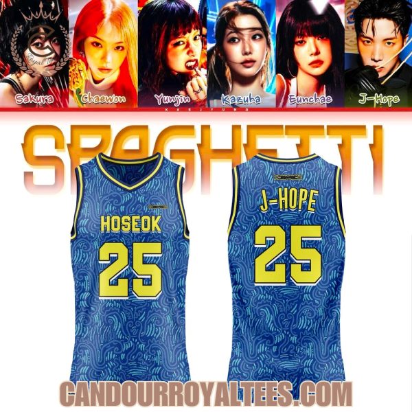 Le Sserafim Spaghetti FT J-Hope Basketball Jersey Le Sserafim Spaghetti FT J-Hope Basketball Jersey