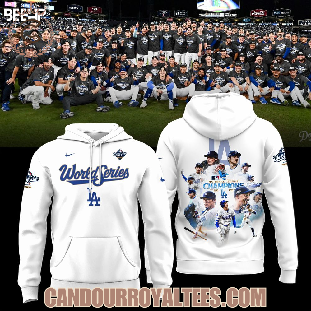 Los Angeles Dodgers 2025 National League Champions Hoodie Los Angeles Dodgers 2025 National League Champions Hoodie