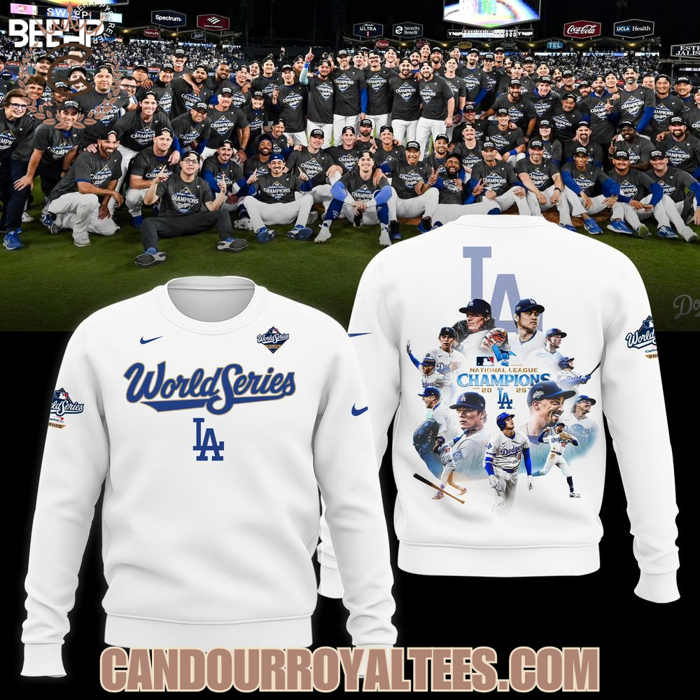 Los Angeles Dodgers 2025 National League Champions Hoodie Los Angeles Dodgers 2025 National League Champions Hoodie