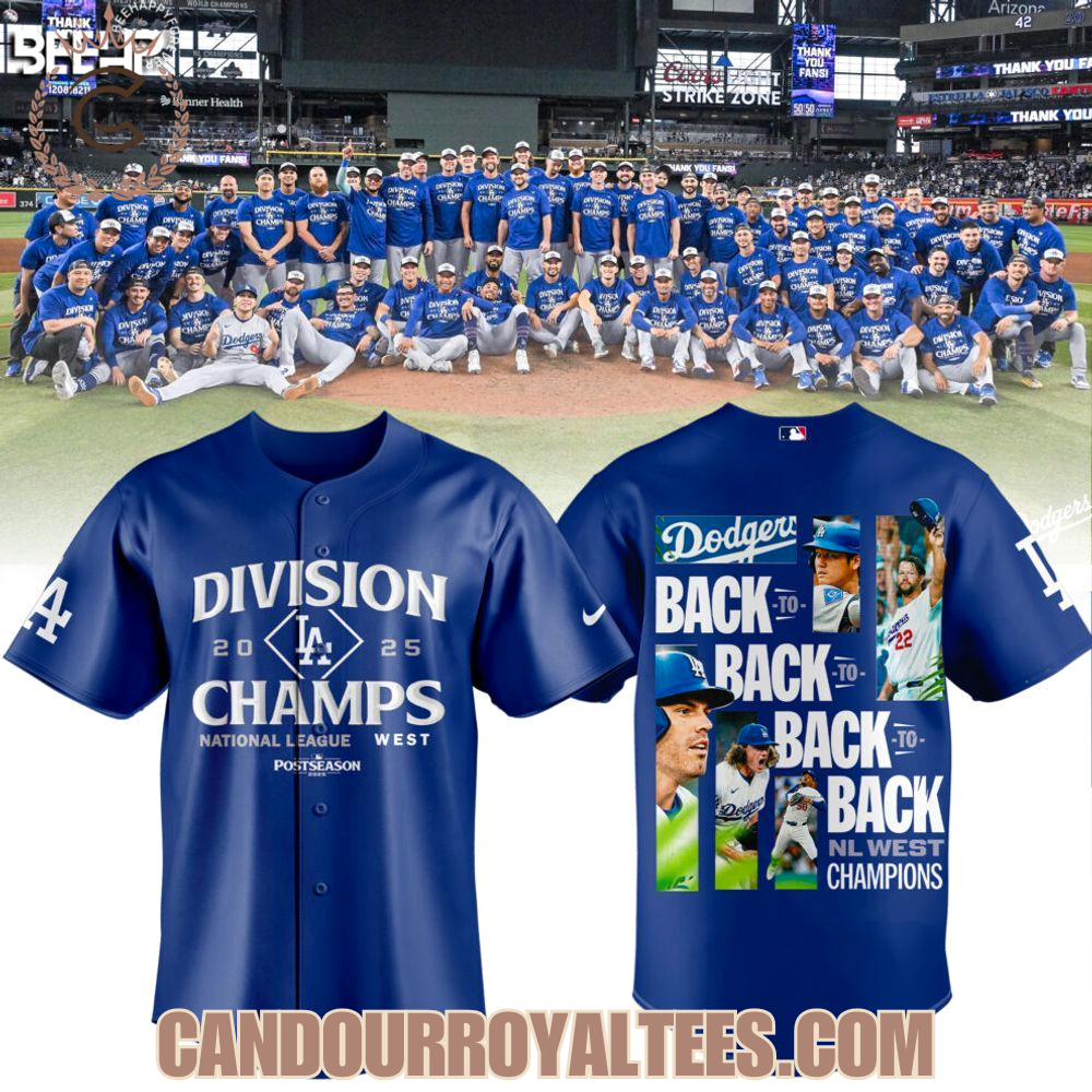 Los Angeles Dodgers 2025 NL West Division Champions Jersey Los Angeles Dodgers 2025 NL West Division Champions Jersey