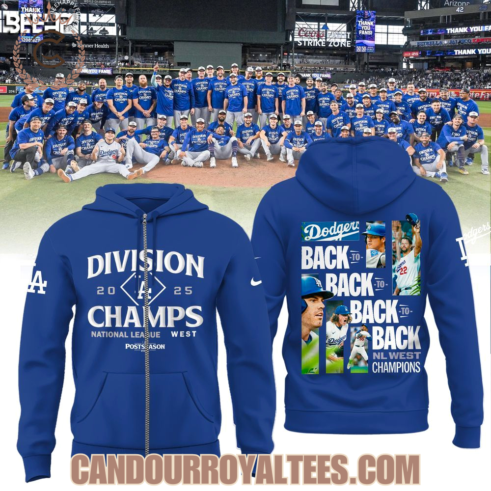 Los Angeles Dodgers 2025 NL West Division Champions Tshirt, Hoodie Los Angeles Dodgers 2025 NL West Division Champions Tshirt, Hoodie