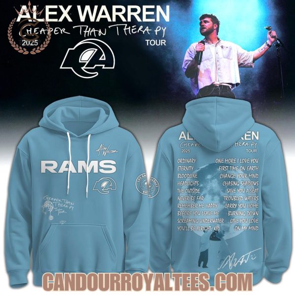 Los Angeles Rams x Alex Warren Cheaper Than Therapy Tour 2025 Hoodie