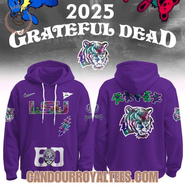 LSU Tigers x Grateful Dead 60th 1965 2025 Hoodie LSU Tigers x Grateful Dead 60th 1965 2025 Hoodie