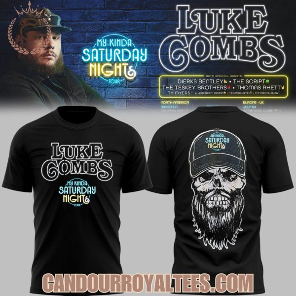 Luke Combs My Kinda Saturday Night Tour TShirt, Hoodie