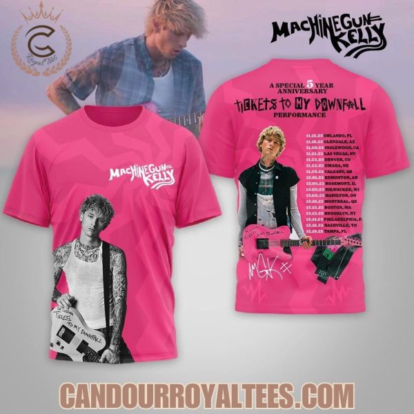 Machine Gun Kelly Tickets To My Downfall 2026 Tour T-Shirt Machine Gun Kelly Tickets To My Downfall 2026 Tour T-Shirt