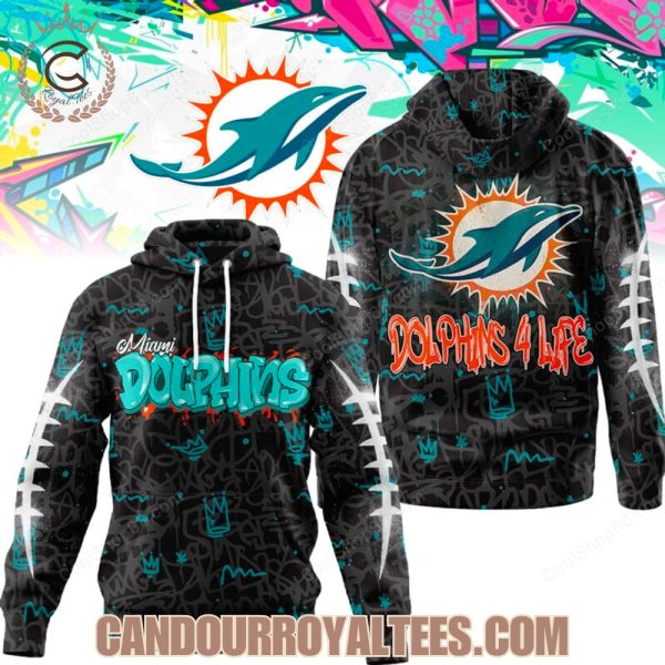 Miami Dolphins Graffiti For Life Design Shirts Miami Dolphins Graffiti For Life Design Shirts