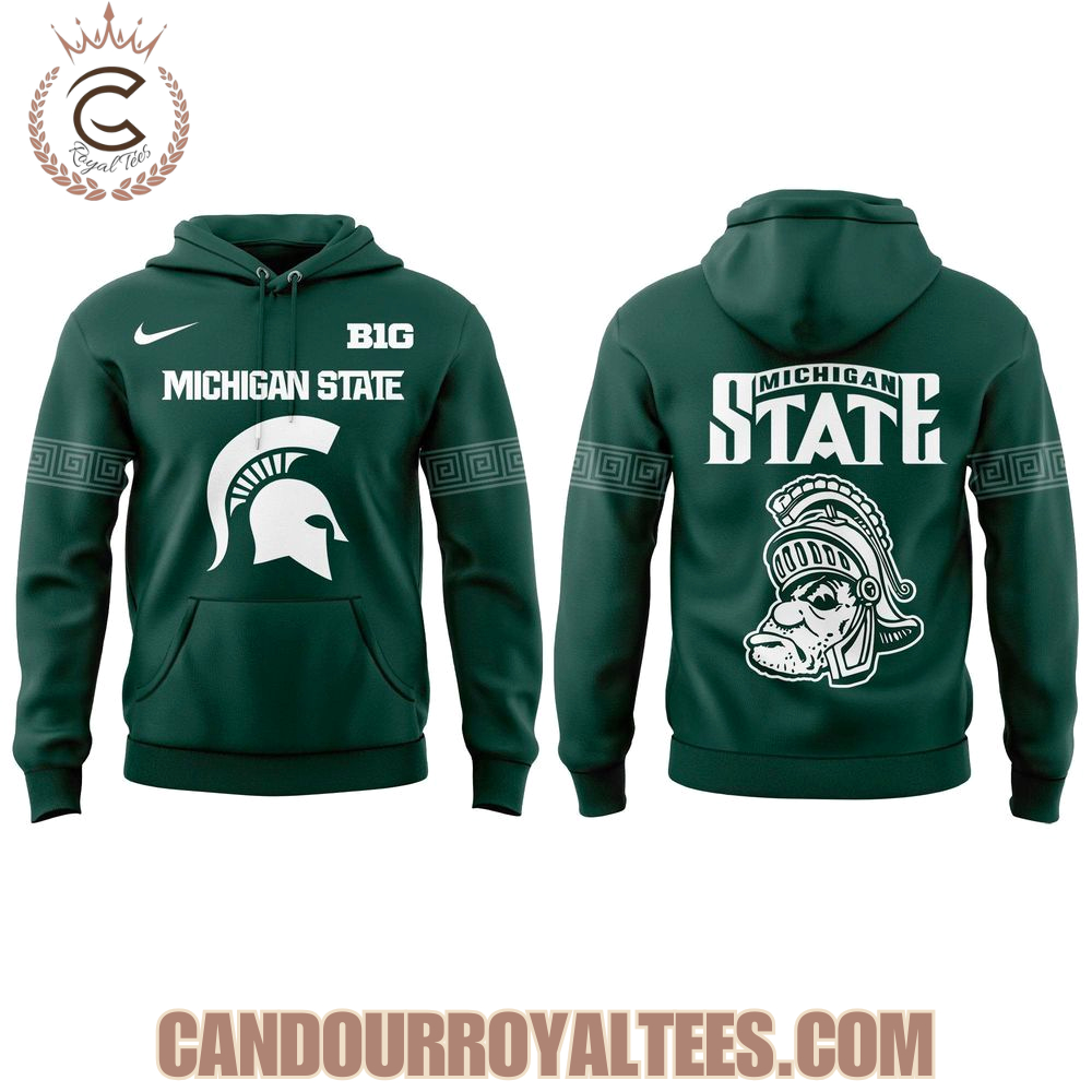 Michigan State Spartans Legacy Alternate Green Forest Hoodie Michigan State Spartans Legacy Alternate Green Forest Hoodie
