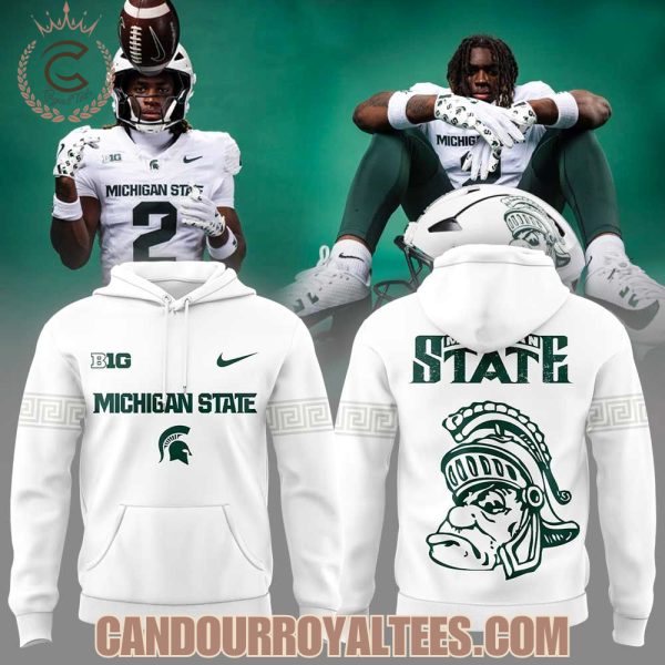 Michigan State Uniform Clean. Classic. Rough Hoodie Michigan State Uniform Clean. Classic. Rough Hoodie