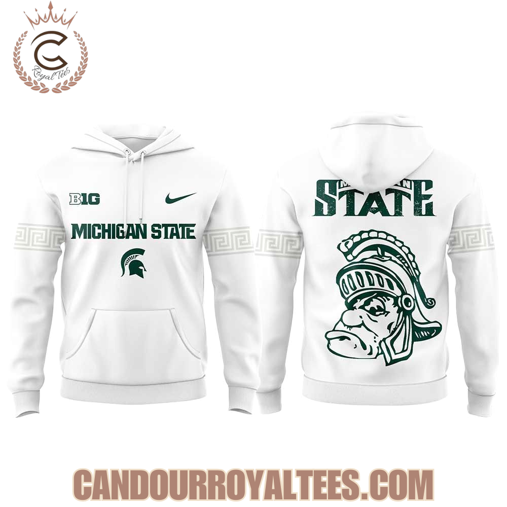 Michigan State Uniform Clean. Classic. Rough Hoodie Michigan State Uniform Clean. Classic. Rough Hoodie