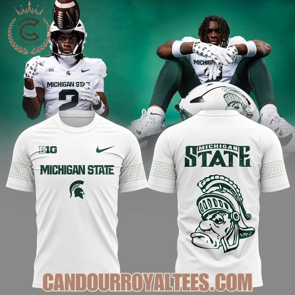 Michigan State Uniform Clean. Classic. Rough Hoodie Michigan State Uniform Clean. Classic. Rough Hoodie