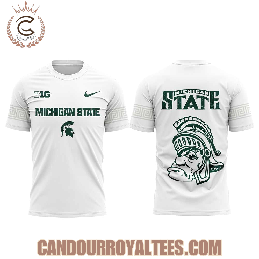 Michigan State Uniform Clean. Classic. Rough Hoodie Michigan State Uniform Clean. Classic. Rough Hoodie