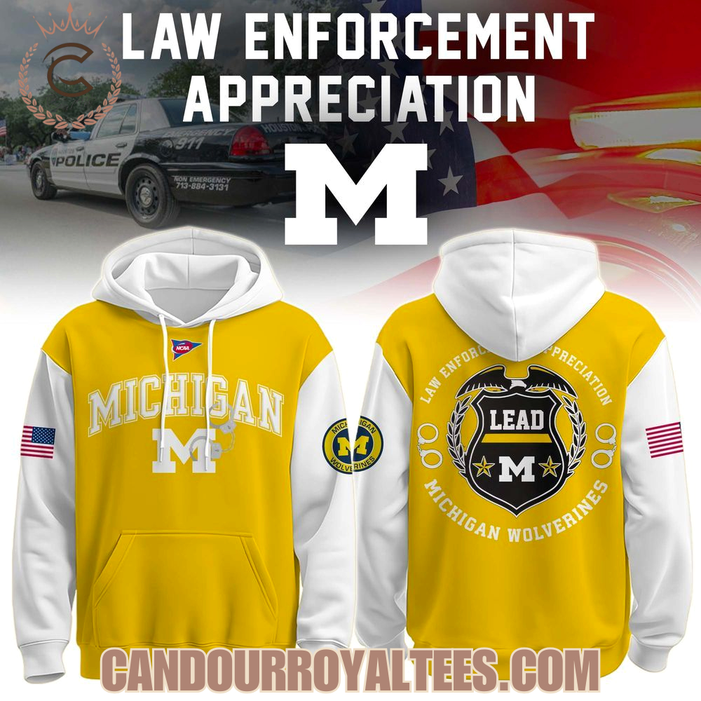 Michigan Wolverines x Law Enforcement Appreciation Day Hoodie Michigan Wolverines x Law Enforcement Appreciation Day Hoodie