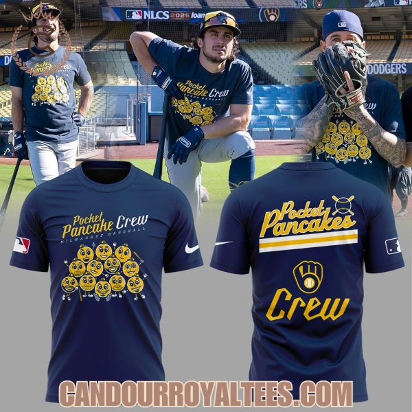 Milwaukee Brewers Pocket Pancake Crew Tshirt, Hoodie