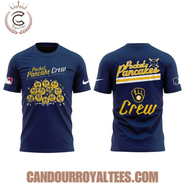 Milwaukee Brewers Pocket Pancake Crew Tshirt, Hoodie
