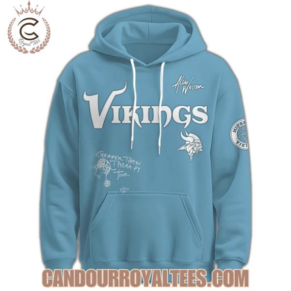 Minnesota Vikings x Alex Warren Cheaper Than Therapy Tour 2025 Hoodie