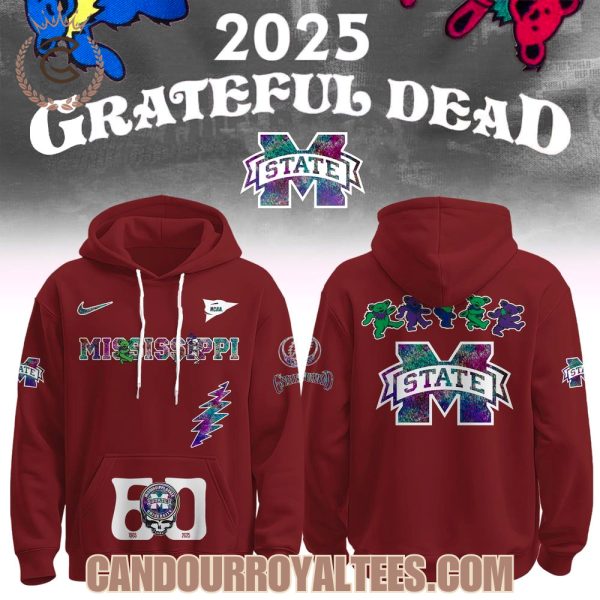 Mississippi State x Grateful Dead 60th 1965 2025 Hoodie Mississippi State x Grateful Dead 60th 1965 2025 Hoodie