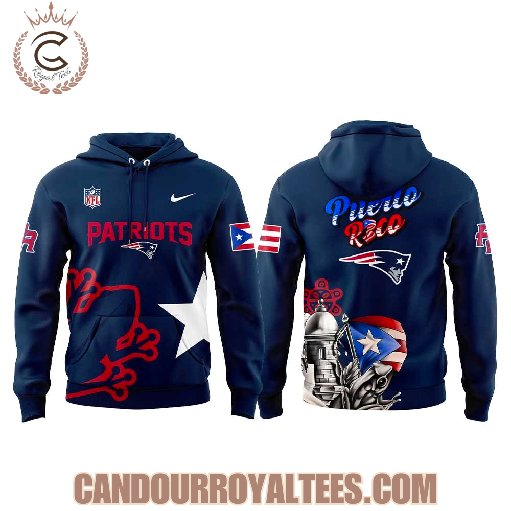 New England Patriots Puerto Rico 2025 Hoodie New England Patriots Puerto Rico 2025 Hoodie
