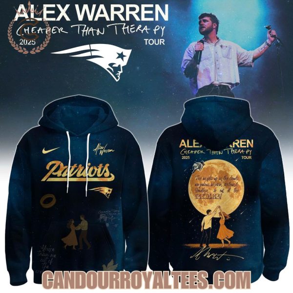 New England Patriots x Alex Warren Cheaper Than Therapy Tour 2025 Hoodie