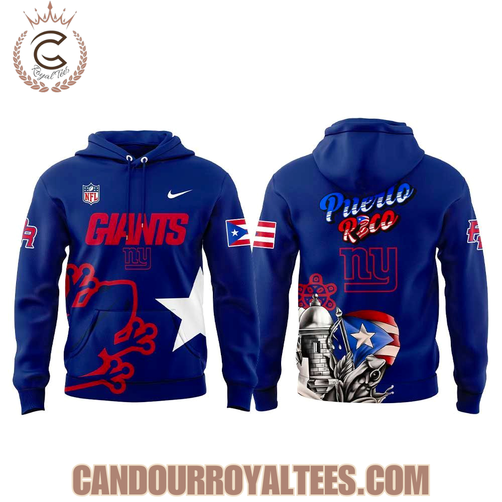 New York Giants Puerto Rico 2025 Hoodie New York Giants Puerto Rico 2025 Hoodie