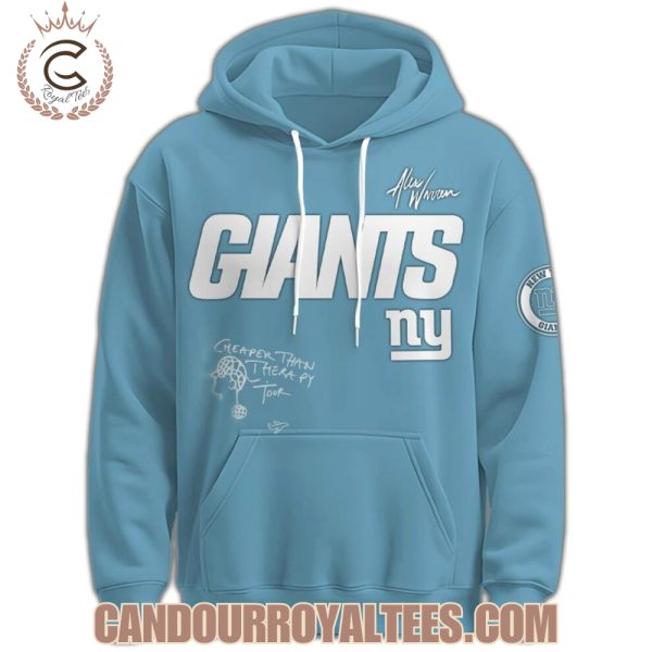New York Giants x Alex Warren Cheaper Than Therapy Tour 2025 Hoodie