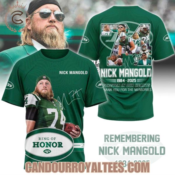 Nick Mangold 1984-2025 Forever In Our Hearts T-Shirt Nick Mangold 1984-2025 Forever In Our Hearts T-Shirt