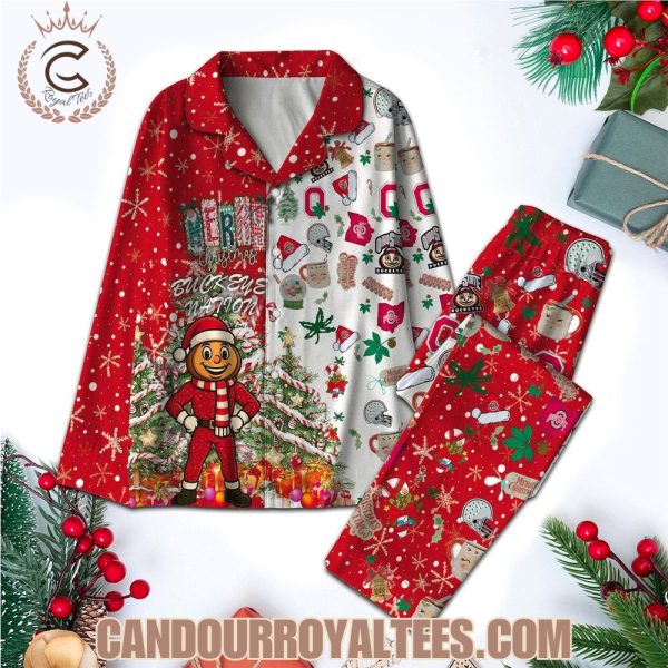 Ohio State Buckeyes Merry Christmas Buckeyes Nation Pajamas Set Ohio State Buckeyes Merry Christmas Buckeyes Nation Pajamas Set
