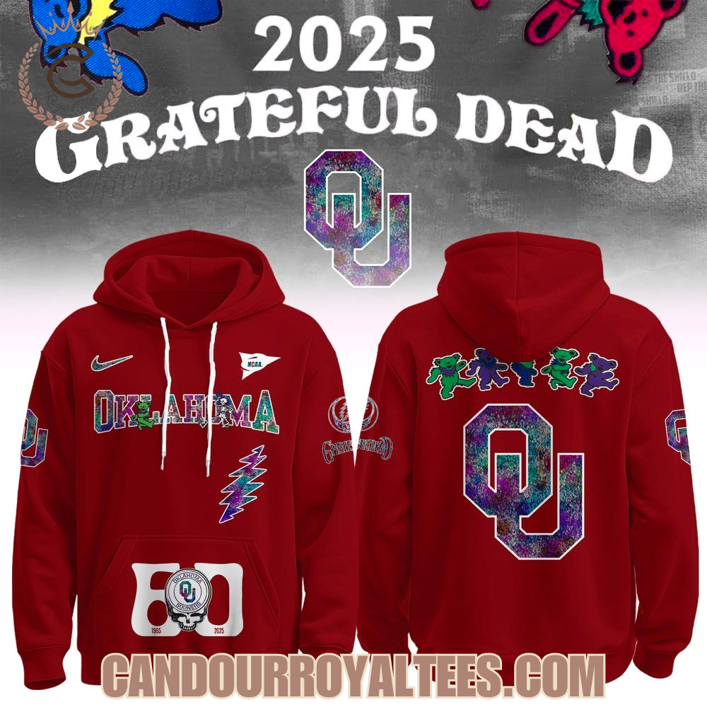 Oklahoma Sooners x Grateful Dead 60th 1965 2025 Hoodie Oklahoma Sooners x Grateful Dead 60th 1965 2025 Hoodie