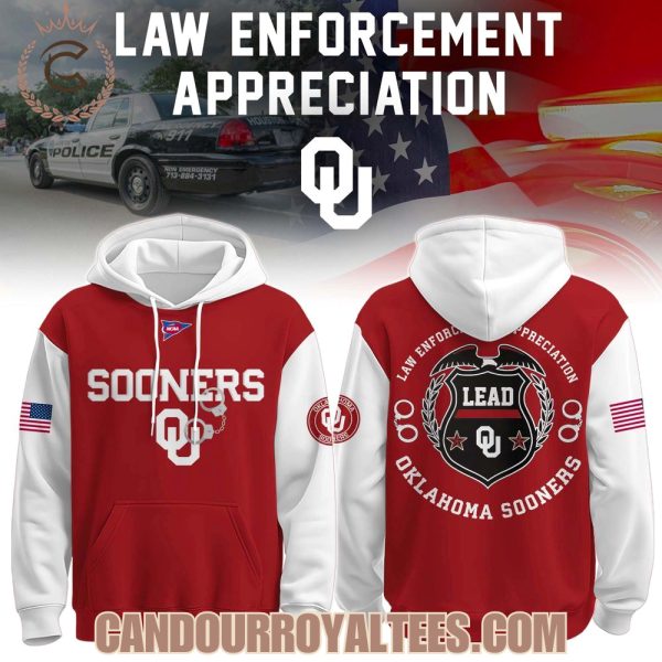 Oklahoma Sooners x Law Enforcement Appreciation Day Hoodie Oklahoma Sooners x Law Enforcement Appreciation Day Hoodie