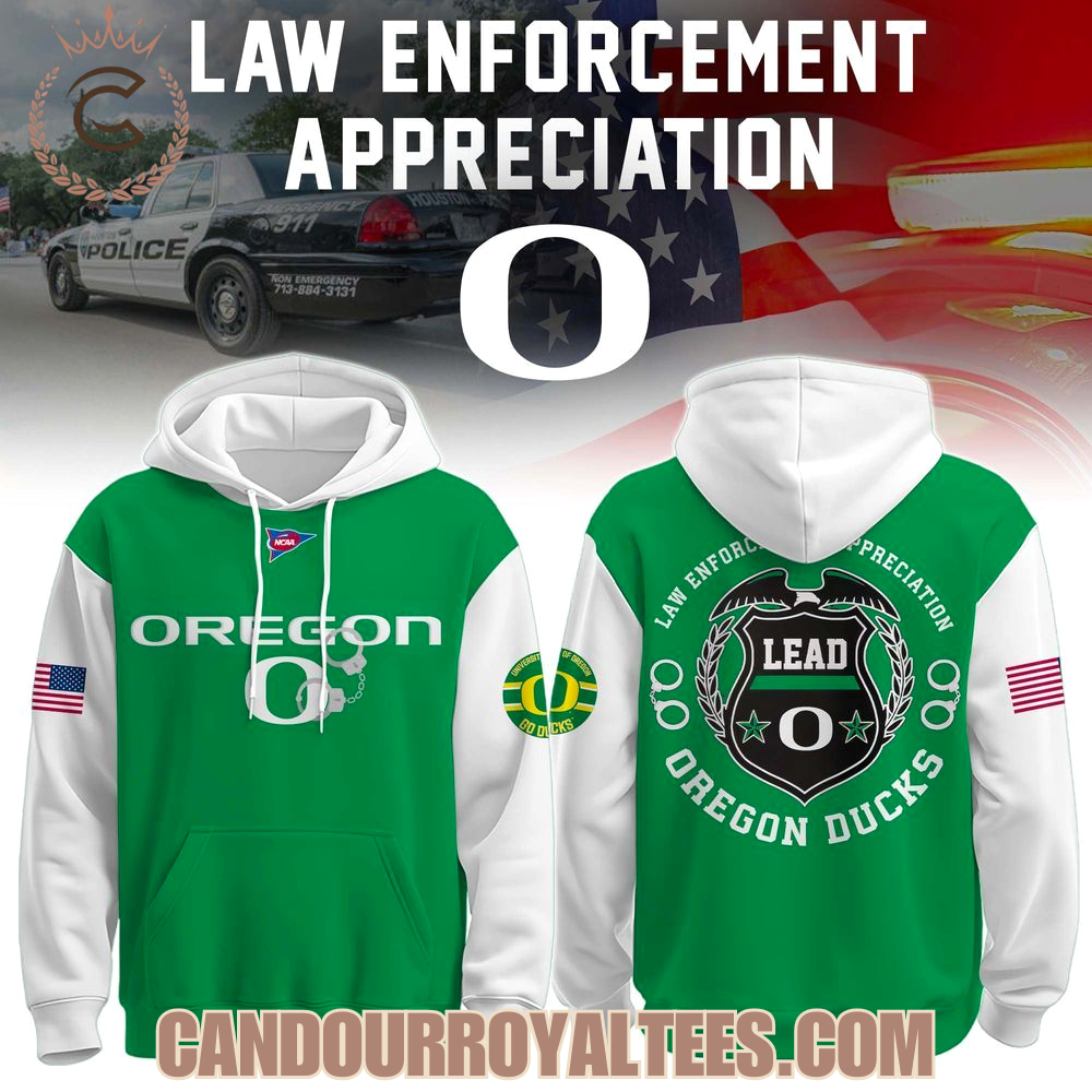 Oregon Ducks x Law Enforcement Appreciation Day Hoodie Oregon Ducks x Law Enforcement Appreciation Day Hoodie