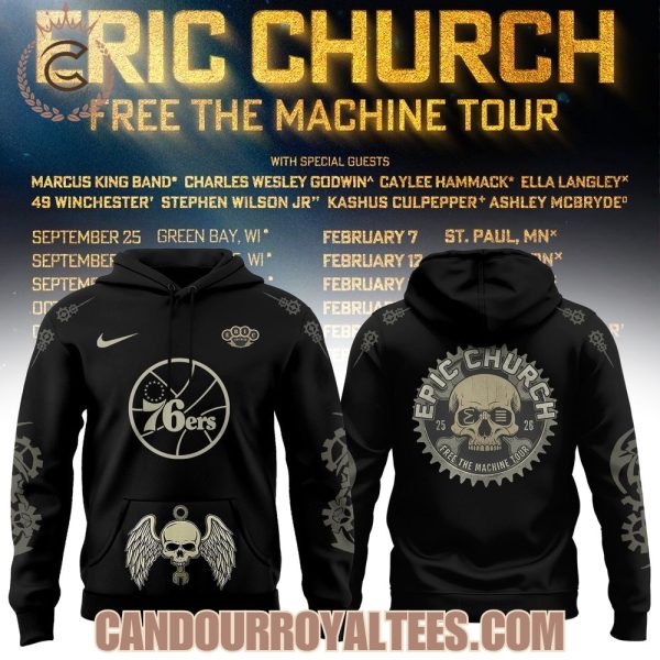 Philadelphia 76ers x Eric Church Free the Machine Tour Hoodie