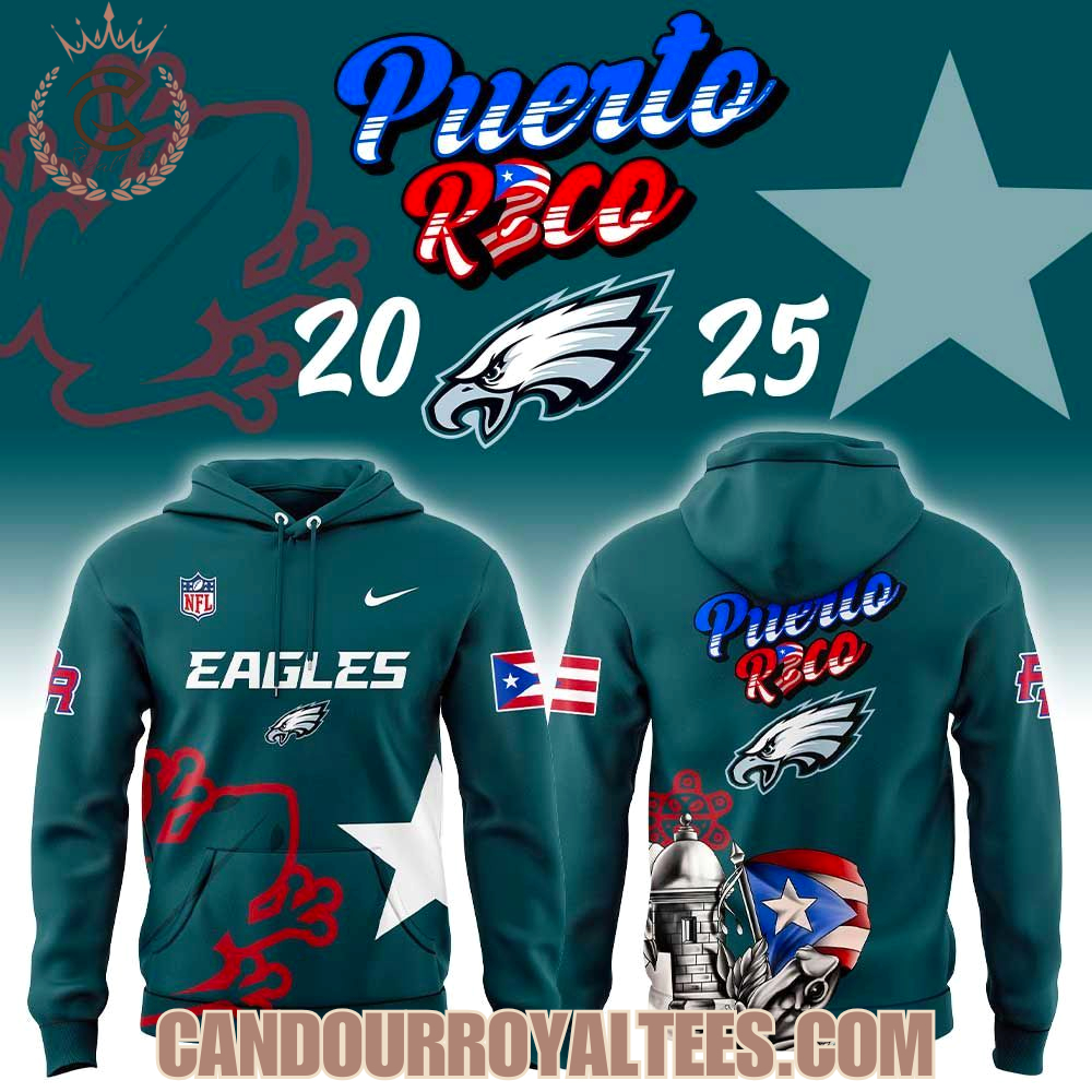 Philadelphia Eagles Puerto Rico 2025 Hoodie Philadelphia Eagles Puerto Rico 2025 Hoodie
