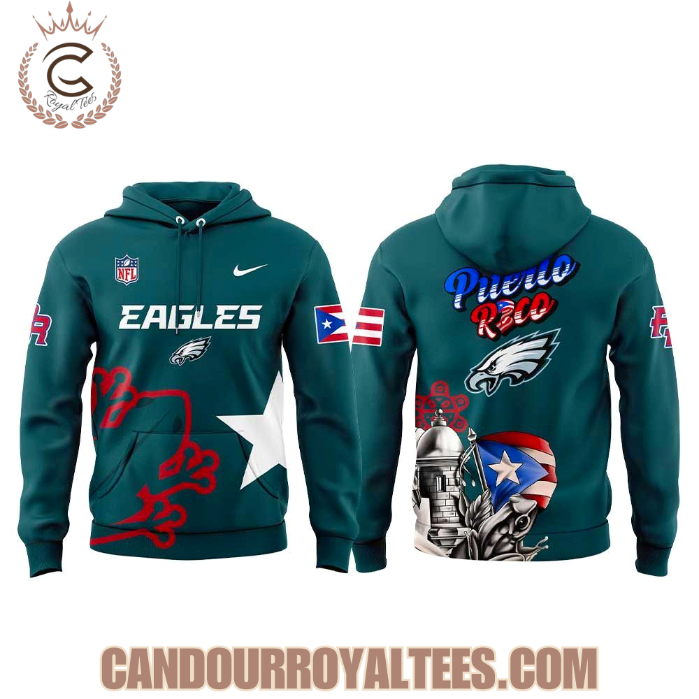 Philadelphia Eagles Puerto Rico 2025 Hoodie Philadelphia Eagles Puerto Rico 2025 Hoodie