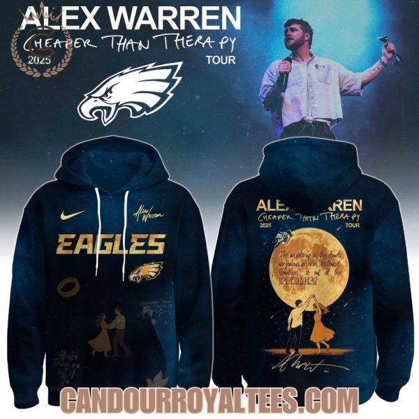 Philadelphia Eagles x Alex Warren Cheaper Than Therapy Tour 2025 Hoodie