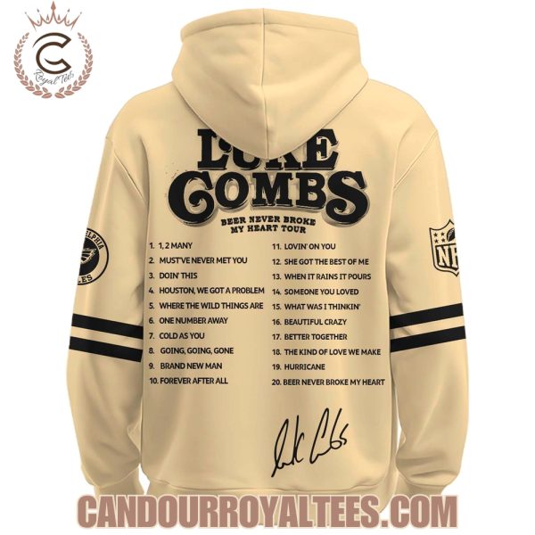 Philadelphia Eagles x Luke Combs Beer Never Broke My Heart Tour 2025 Hoodie