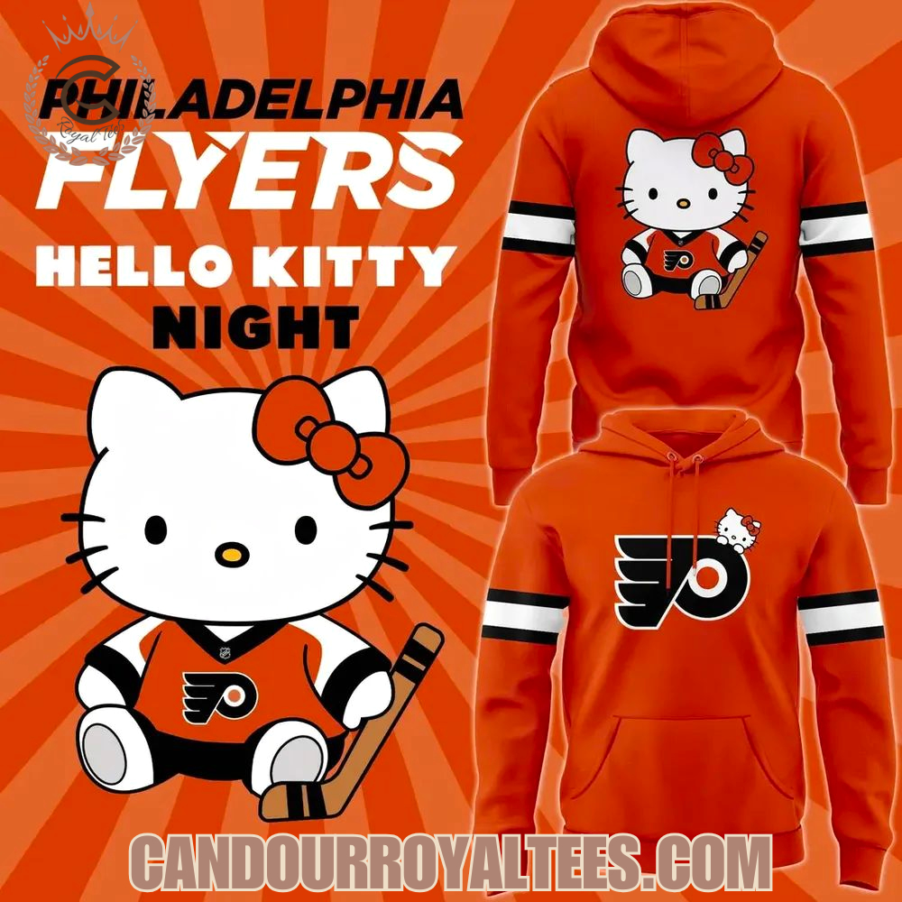 Philadelphia Flyers Hello Kitty Night Hoodie Philadelphia Flyers Hello Kitty Night Hoodie