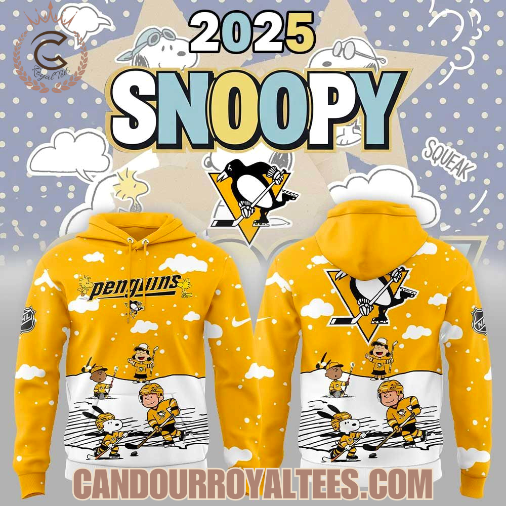 Pittsburgh Penguins Snoopy and Peanuts 2025 Hoodie Pittsburgh Penguins Snoopy and Peanuts 2025 Hoodie