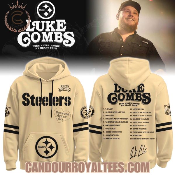 Pittsburgh Steelers x Luke Combs Beer Never Broke My Heart Tour 2025 Hoodie