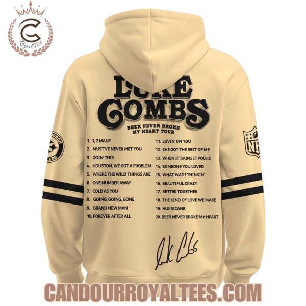 Pittsburgh Steelers x Luke Combs Beer Never Broke My Heart Tour 2025 Hoodie