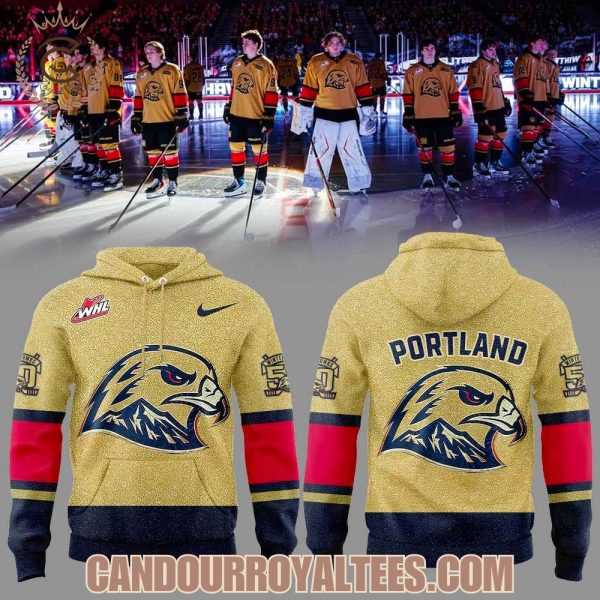 Portland Winterhawks 50th Golden Uniform Hoodie Portland Winterhawks 50th Golden Uniform Hoodie
