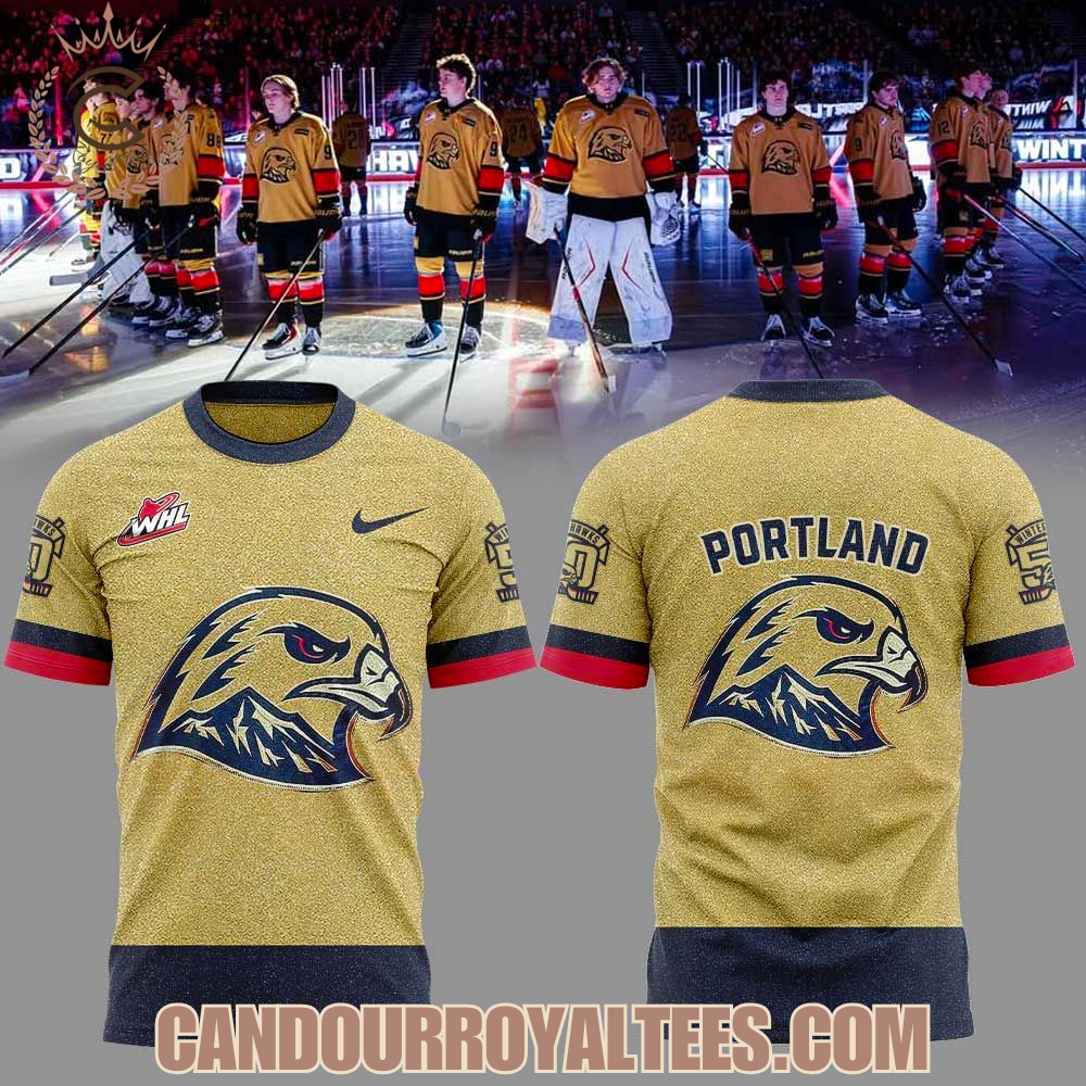 Portland Winterhawks 50th Golden Uniform Hoodie Portland Winterhawks 50th Golden Uniform Hoodie
