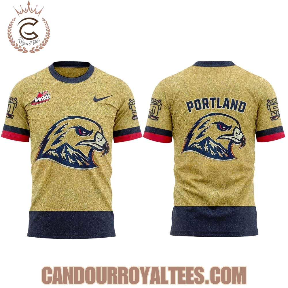 Portland Winterhawks 50th Golden Uniform Hoodie Portland Winterhawks 50th Golden Uniform Hoodie