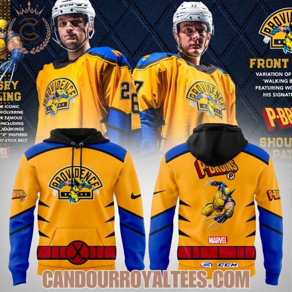 Providence Bruins Marvel Wolverine Uniform 2025 Hoodie