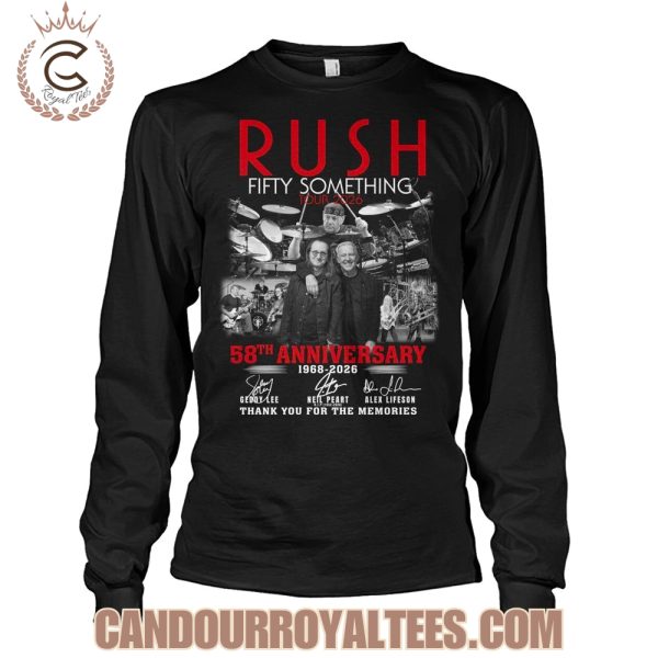 Rush Fifty Something Tour 2026 58th Anniversary 1968-2026 T-Shirt