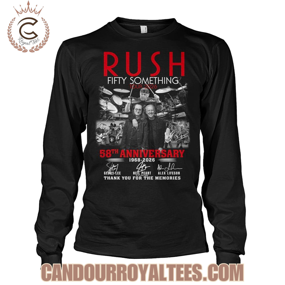 Rush Fifty Something Tour 2026 58th Anniversary 1968-2026 T-Shirt Rush Fifty Something Tour 2026 58th Anniversary 1968-2026 T-Shirt