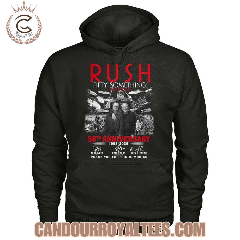 Rush Fifty Something Tour 2026 58th Anniversary 1968-2026 T-Shirt Rush Fifty Something Tour 2026 58th Anniversary 1968-2026 T-Shirt